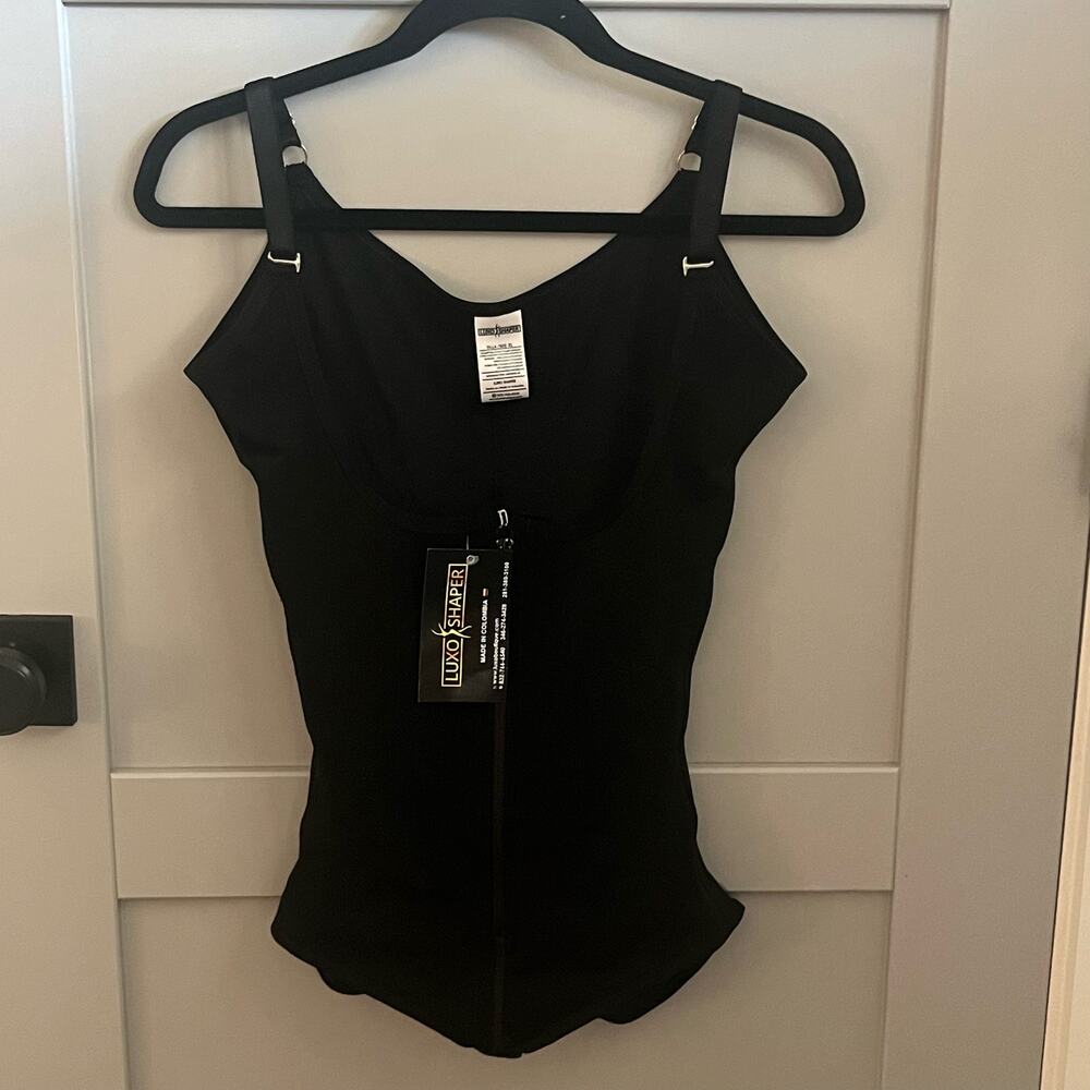 XL Luxo Shaper SEXY LADY BODYSUIT Black Built-in Buttock Lift Made in Columbia